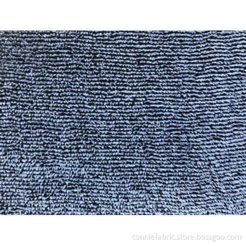 Double Side Shu Velveteen with Stripe Knitted Fabric